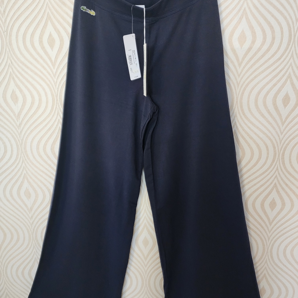 Lacoste Navy Blue Wide-Leg Pants